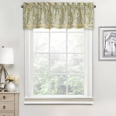 Waverly Paisley Verveine Window Valance, Green