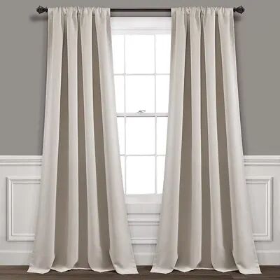 Lush Decor 2-pack Insulated Grommet Blackout Window Curtains, Light Grey, 52X84