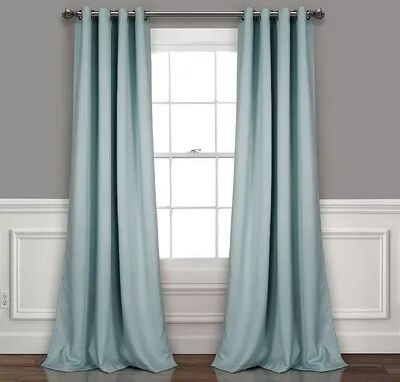 Lush Decor 2-pack Insulated Grommet Blackout Window Curtains, Blue, 52X63