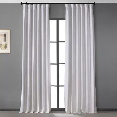 EFF Blackout 1-Panel Vintage Dupioni Hotel Curtain, White, 50X96