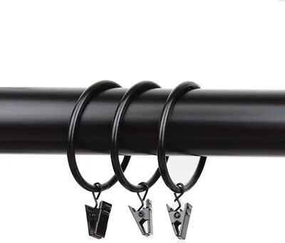 Rod Desyne 10-pk. Clip Curtain Rings, Black, CLIP RINGS