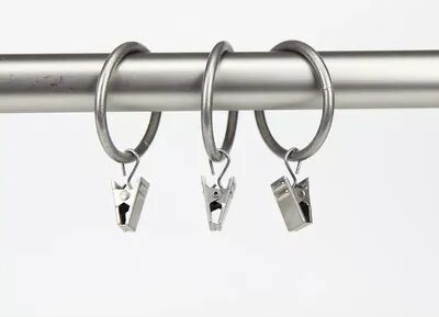 Rod Desyne 10-pk. Clip Curtain Rings, Grey, CLIP RINGS