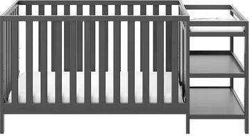 Storkcraft Pacific 4-in-1 Convertible Crib & Changer, Grey