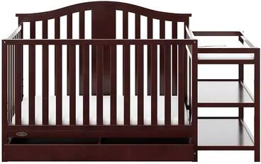 Graco Solano 4-in-1 Convertible Crib & Changer with Drawer, Brown