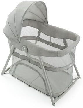 Graco DreamMore Modern Cottage Collection 3-in-1 Portable Bassinet & Travel Crib, Grey