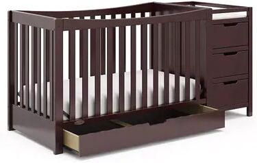 Graco Remi 4-in-1 Convertible Crib & Changer, Brown