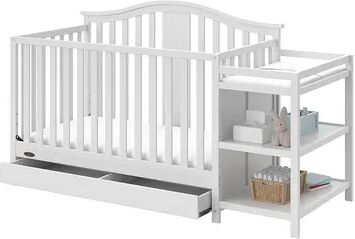 Graco Solano 4-in-1 Convertible Crib & Changer with Drawer, White