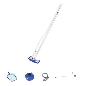 Bestway 58237 Above Ground Pool Cleaning Vacuum & Maintenance Accessories Kit, White