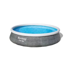 Bestway Fast 13 Foot Round Inflatable Pool Set, Multicolor