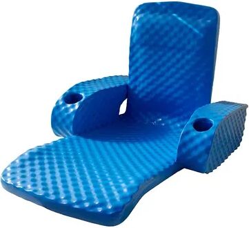 TRC Recreation Folding Baja Float Swimming Pool Water Lounger Chair, Bahama Blue, Brt Blue