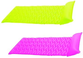 Intex Tote 'N Float Wave Mat Floating Swimming Pool Lounger w/ Headrest (2 Pack), Multicolor