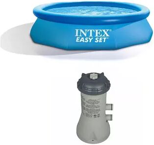 Intex 10’x30’x30” Above Ground Inflatable Pool and Cartridge Filter Pump System, Brt Blue