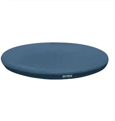 Intex 10 Foot Easy Set Round Above Ground Swimming Pool Debris Vinyl Cover, Blue, Grey