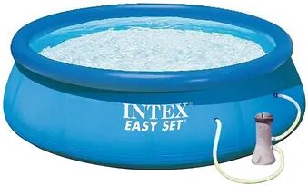 Intex 12ft x 30in Easy Set Above Ground Swimming Pool and Filter Cartridge Pump, Brt Blue