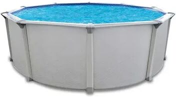 Aquarian Pools Fuzion Series 18 Feet x 52 Inch Round Above Ground Swimming Pool, Grey