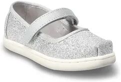 TOMS Iridescent Infant / Toddler Girls' Mary Jane Shoes, Toddler Girl's, Size: 10 T, Silver