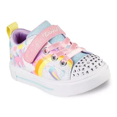 Skechers Twinkle Toes Twinkle Sparks Unicorn Charmed Girls' Light-Up Sneakers, Infant Girl's, Size: 8 T, White