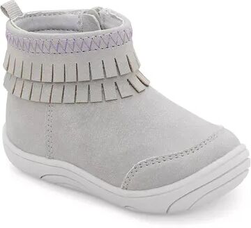 Stride Rite 360 Bianca Fringe Baby / Toddler Girls' Ankle Boots, Toddler Girl's, Size: 4 T, Grey