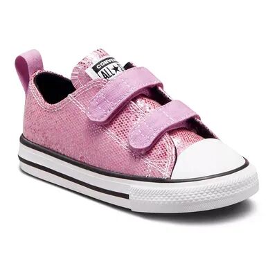 Converse Chuck Taylor All Star 2V Glitter Baby / Toddler Girls' Sneakers, Toddler Girl's, Size: 3T, Med Pink