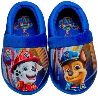 PAW Patrol Toddler Boys' Slippers, Toddler Boy's, Size: 7-8T, Blue