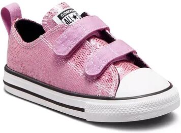 Converse Chuck Taylor All Star 2V Glitter Baby / Toddler Girls' Sneakers, Toddler Girl's, Size: 4 T, Med Pink