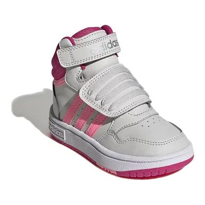 adidas Hoops Mid-Top Baby/Toddler Lifestyle Shoes, Toddler Girl's, Size: 6 T, Light Grey