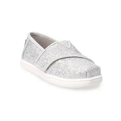 TOMS Glimmer Toddler Girls' Alpargata Shoes, Toddler Girl's, Size: 6 T, Silver