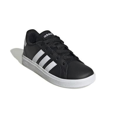 adidas Grand Court Big Kids' Lifestyle Tennis Shoes, Girl's, Size: 13, Black