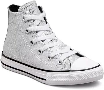 Converse Chuck Taylor All Star Little Kid Girls' Glitter High-Top Sneakers, Girl's, Size: 11, Silver