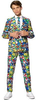 OppoSuits Boys 10-16 OppoSuits Nintendo Super Mario Suit, Boy's, Size: 12, Multicolor