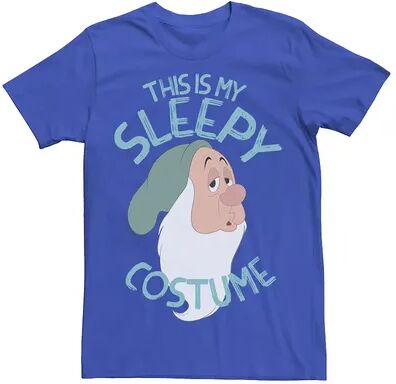 Disney Men's Disney's Snow White and the Seven Dwarfs This Is My Sleepy Costume Halloween Tee, Size: 3XL, Med Blue