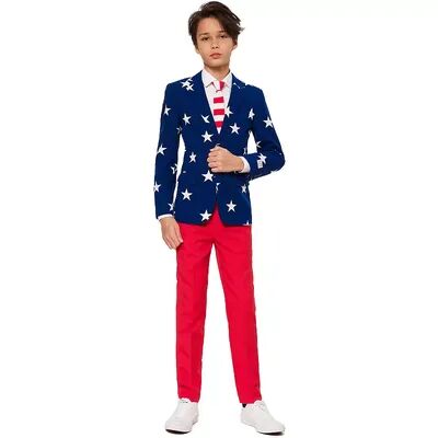 OppoSuits Boys 10-16 OppoSuits Stars & Stripes Americana Suit, Boy's, Size: 12, Multicolor