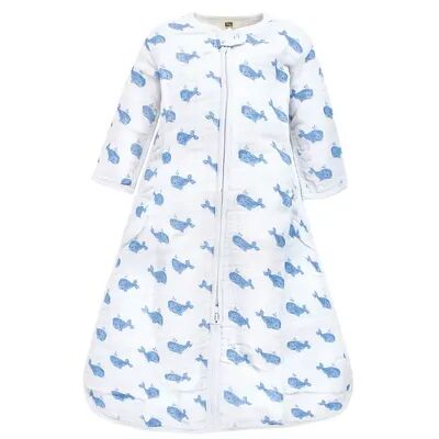 Hudson Baby Infant Boy Long Sleeve Muslin Sleeping Bag, Wearable Blanket, Sleep Sack, Blue Whale, Infant Boy's, Size: 18-24MONTH, Brt Blue
