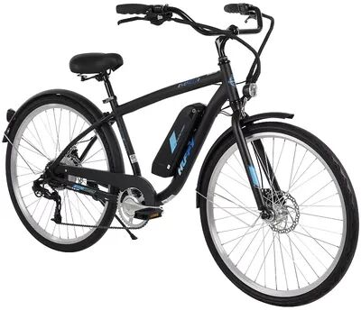 Huffy 27.5-inch Everett Plus Men's Comfort E-Bike, Blue