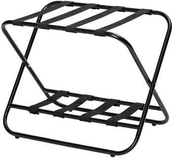 Honey-Can-Do Collapsible Black X-Frame Luggage Rack, ORGANIZER