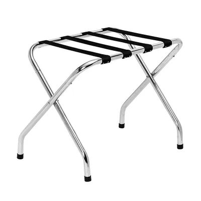 Honey-Can-Do Collapsible Chrome X-Frame Luggage Rack, Silver, ORGANIZER
