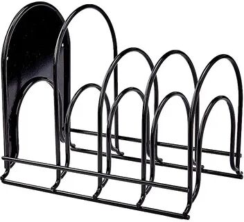 Cuisinel 12.2 In Heavy Duty Extra Large 5 Pan & Pot Organizer 5 Tier Rack, Black