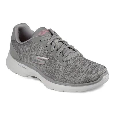 Skechers GOwalk 6 Women's Athletic Shoes, Size: 10 Wide, Med Grey