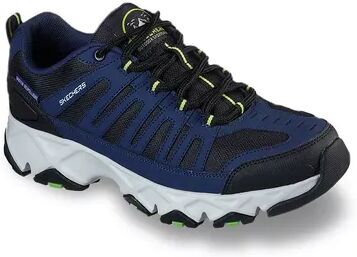 Skechers Relaxed Fit Crossbar Men's Water-Resistant Trail Walking Shoes, Size: 9.5, Blue