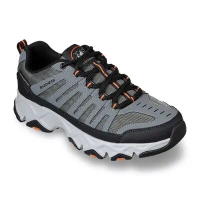Skechers Relaxed Fit Crossbar Men's Water-Resistant Trail Walking Shoes, Size: 9.5, Med Grey