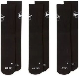 Nike Boys Nike Everyday Crew Basketball Socks 3-Pack, Boy's, Size: Medium, Grey