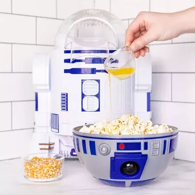 Uncanny Brands Star Wars R2D2 Popcorn Maker- Fully Operational Droid Kitchen Appliance, Multicolor