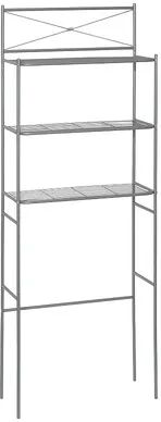 Zenith Cross Style 3-Shelf Space Saver, Grey