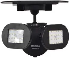 Techko Solar Twin Security Light, Black