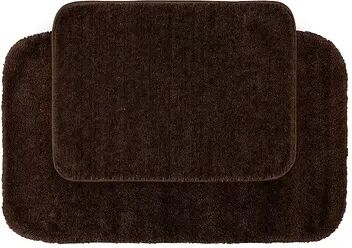 Garland Rug Deco Solid Plush 2-piece Bath Set, Brown, 2 Pc