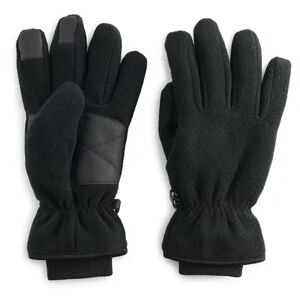 Tek Gear Men's Tek Gear Microfleece Cuffed Touch Screen Gloves, Size: Small/Medium, Black