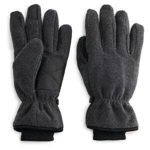 Tek Gear Men's Tek Gear Microfleece Cuffed Touch Screen Gloves, Size: Small/Medium, Dark Grey