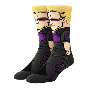 Licensed Character Men's Marvel Hawkeye Crew Socks, Multicolor