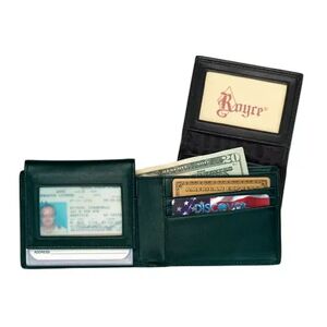 Royce Leather Passcase Wallet, Black