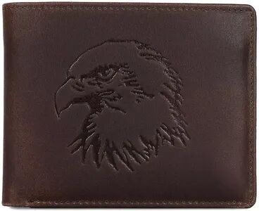 Karla Hanson RFID-Blocking Leather Wallet with Embossed Eagle, Grey